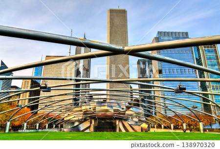 Music Pavilion at Millennium park in Chicago, USA Music Pavilion at Millennium park in Chicago, USA 138970320