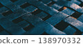 An array of interlaced patterns reveals a tactile quality through woven structures. 138970332