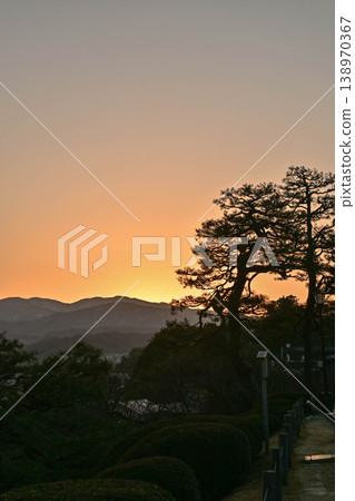 冬日清晨，兼六園的景色 138970367