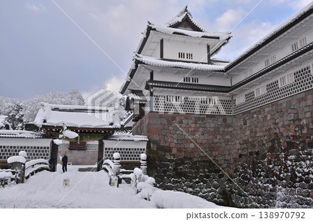 雪景美麗的金澤城公園 雪景美麗的金澤城公園 138970792