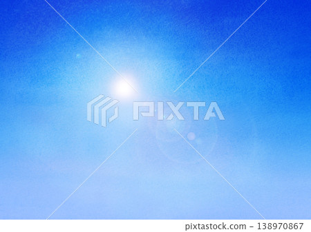 A watercolor-style blue sky with a shining sun (horizontal view) A watercolor-style blue sky with a shining sun (horizontal view) 138970867