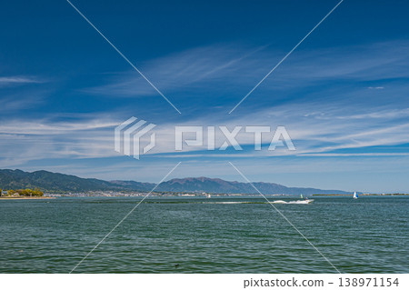Lake Biwa scenery, Otsu City, Shiga Prefecture 138971154