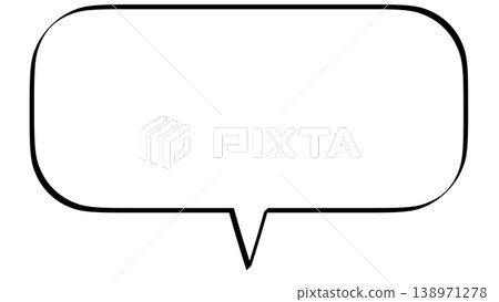 Simple speech bubble (inside the bubble: white background, outside the bubble: transparent background) 138971278
