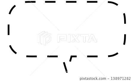 Simple speech bubble (inside the bubble: white background, outside the bubble: transparent background) 138971282