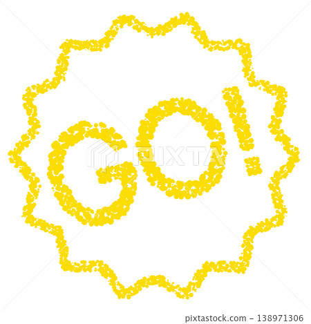 Crayon-style hand-drawn stamp-like lettering - cheerful Crayon-style hand-drawn stamp-like lettering - cheerful 138971306