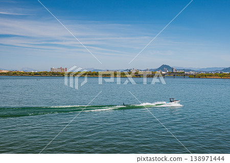 Lake Biwa scenery, Otsu City and Kusatsu City, Shiga Prefecture Lake Biwa scenery, Otsu City and Kusatsu City, Shiga Prefecture 138971444