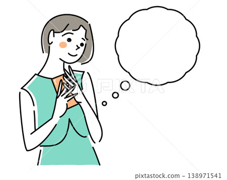 用智能手機思考的女人 用智能手機思考的女人 138971541