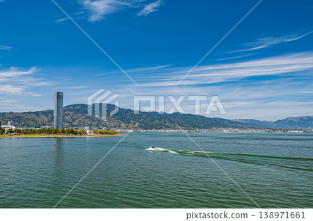 Lake Biwa scenery, Otsu City, Shiga Prefecture Lake Biwa scenery, Otsu City, Shiga Prefecture 138971661
