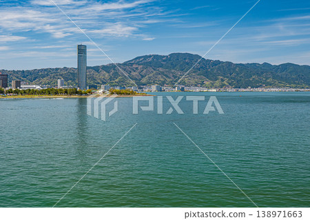 Lake Biwa scenery, Otsu City, Shiga Prefecture 138971663