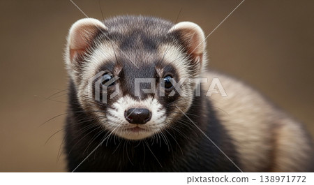 ferret closeup animal mammal ferret face. 138971772