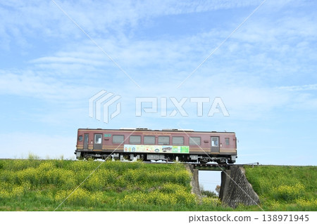 信樂高原鐵路的早春景色 138971945