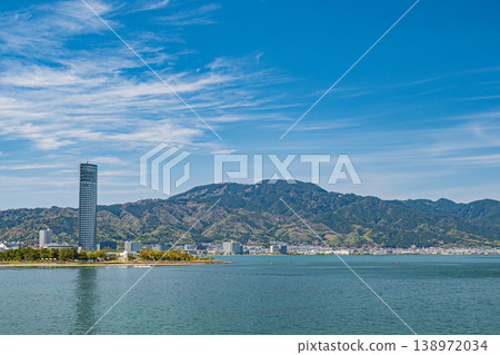 Lake Biwa scenery, Otsu City, Shiga Prefecture 138972034