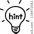 Light bulb, electricity, hint icon line drawing 138972081