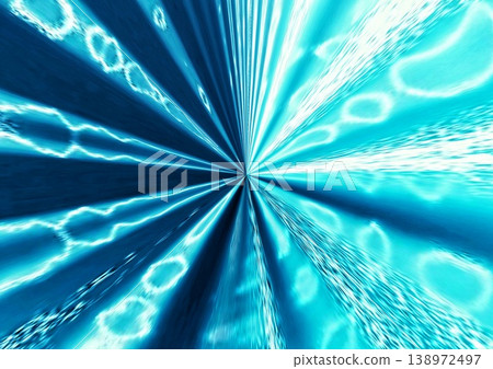 3D illustration of abstract blue rays radiating from a black background 3D illustration of abstract blue rays radiating from a black background 138972497