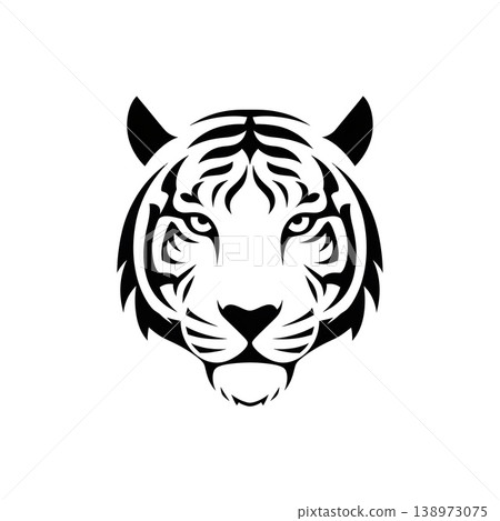 Bold Tiger Head Artistic Stylized Graphic Design Bold Tiger Head Artistic Stylized Graphic Design 138973075
