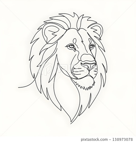 Majestic Lion Head Continuous Line Art DrawingLion, Head, Animal, Wildlife, Big cat, Feline, Predator, Majestic, Strong, Powerful, Strength, Courage, Symbol, Symbolism, Graphic, Illustration, Drawing, Majestic Lion Head Continuous Line Art DrawingLion, Head, Animal, Wildlife, Big cat, Feline, Predator, Majestic, Strong, Powerful, Strength, Courage, Symbol, Symbolism, Graphic, Illustration, Drawing, 138973078