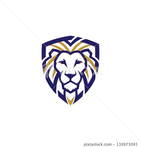 Majestic Lion Head Shield Emblem Design Illustration Majestic Lion Head Shield Emblem Design Illustration 138973091