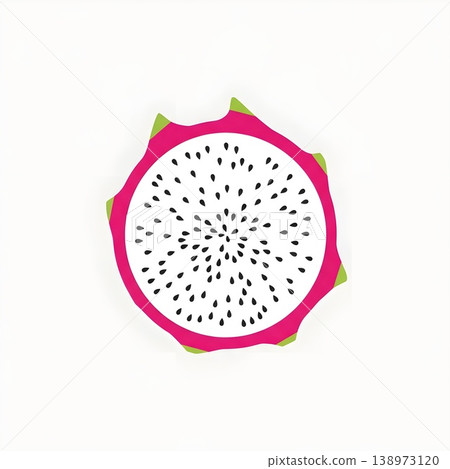 Fresh Exotic Dragon Fruit Slice Healthy Tropical Snack Fresh Exotic Dragon Fruit Slice Healthy Tropical Snack 138973120