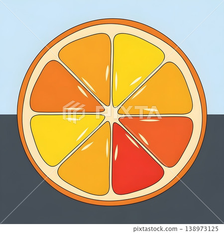 Vibrant Orange Citrus Fruit Slice Healthy Refreshing Graphic Vibrant Orange Citrus Fruit Slice Healthy Refreshing Graphic 138973125
