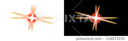 Orange starburst light effect on transparent and black backgrounds Orange starburst light effect on transparent and black backgrounds 138973195
