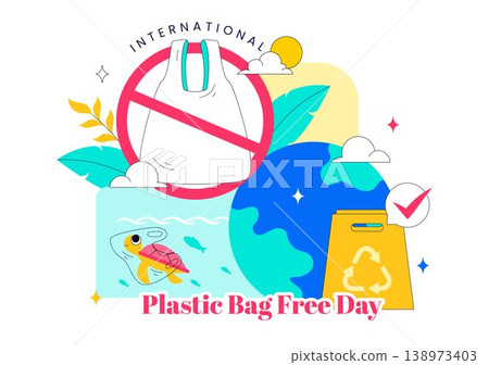 International Plastic Bag Free Day Illustration Eco Friendly Campaign Concept With Reusable Bags Recycling Symbols And Zero Waste Lifestyle Design International Plastic Bag Free Day Illustration Eco Friendly Campaign Concept With Reusable Bags Recycling Symbols And Zero Waste Lifestyle Design 138973403