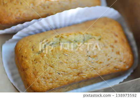 banana cake or banana bread or almond bread , loaf of bread banana cake or banana bread or almond bread , loaf of bread 138973592