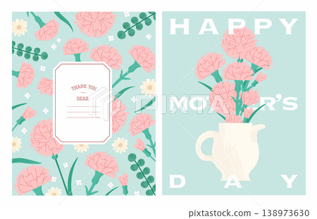 Pink carnations in vase for Mother's Day 138973630