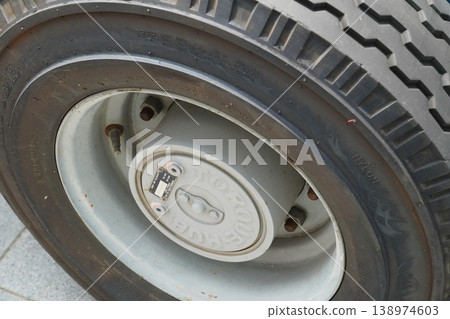 Truck Tire and Wheel Close Up Image Truck Tire and Wheel Close Up Image 138974603