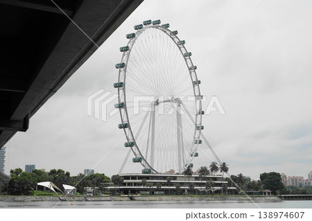 Singapore Flyer Landmark Ferris Wheel Cityscape View Singapore Flyer Landmark Ferris Wheel Cityscape View 138974607