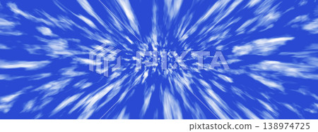 一幅白煙在藍色背景上翻滾的插圖。 138974725