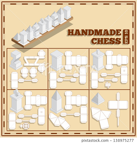 Hand made chess.  Vector illustration. 138975277