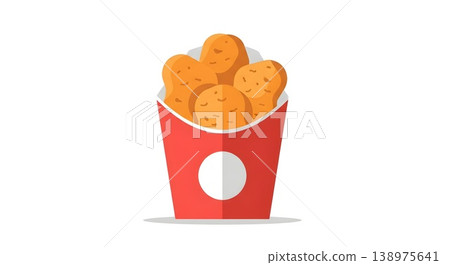 Delicious Fried Chicken Nuggets Fast Food Snack Meal Delicious Fried Chicken Nuggets Fast Food Snack Meal 138975641