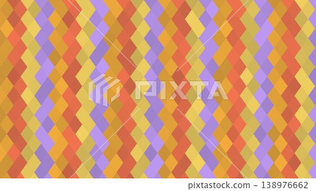 Orange, purple, and yellow zigzag diamond pattern background design material Orange, purple, and yellow zigzag diamond pattern background design material 138976662