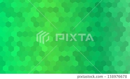 Green gradient hexagonal scattered background material Green gradient hexagonal scattered background material 138976678