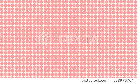 Salmon pink and white square geometric tile pattern background Salmon pink and white square geometric tile pattern background 138976764