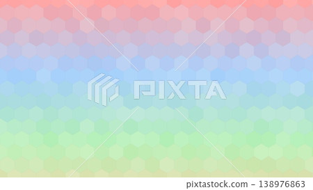 柔和彩虹漸層六角形圖案背景 柔和彩虹漸層六角形圖案背景 138976863