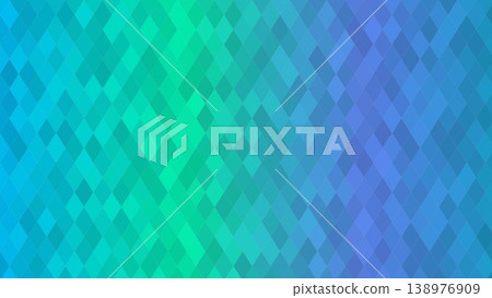 Blue and green diamond pattern gradient background Blue and green diamond pattern gradient background 138976909
