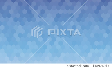 Blue gradient hexagonal honeycomb abstract background Blue gradient hexagonal honeycomb abstract background 138976914