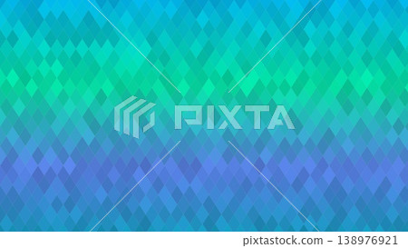 Blue-green diamond gradient geometric background 138976921