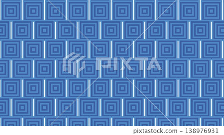 A calm pattern of blue concentric squares and white lines. A calm pattern of blue concentric squares and white lines. 138976931