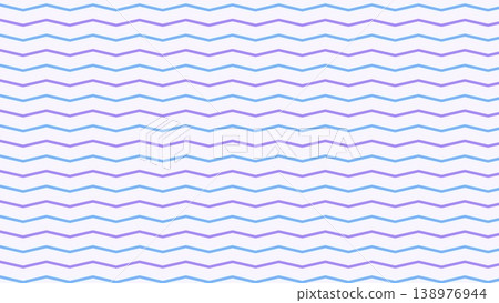 Design material with a blue-purple zigzag line pattern on a white background. Design material with a blue-purple zigzag line pattern on a white background. 138976944