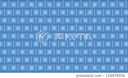Blue concentric square stripe geometric background material Blue concentric square stripe geometric background material 138976956