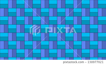 Large blue, purple, and cyan tile geometric pattern background Large blue, purple, and cyan tile geometric pattern background 138977021