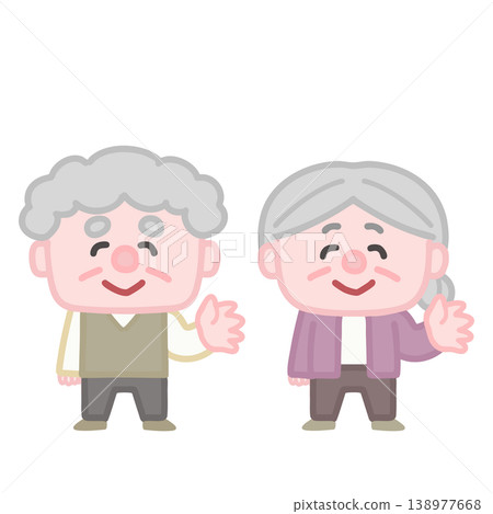 The senior couple giving the tour (on the right) The senior couple giving the tour (on the right) 138977668