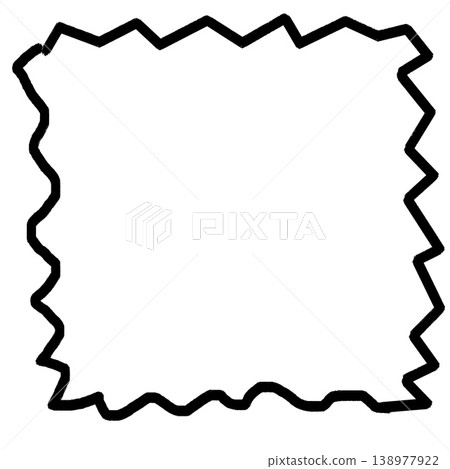 Blank torn paper frame with jagged edges, suitable for text or graphic design, isolated on a white background 138977922