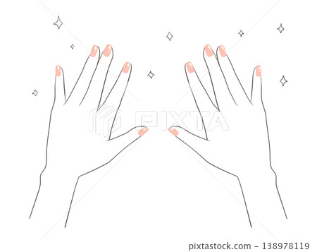 Illustration of hygienic fingernails Illustration of hygienic fingernails 138978119