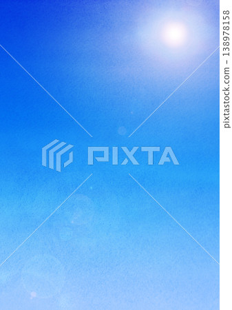 A watercolor-style blue sky with a shining sun (vertical) A watercolor-style blue sky with a shining sun (vertical) 138978158