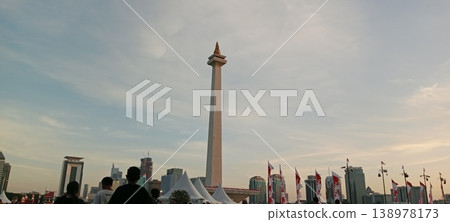 Monas monument in Jakarta city 138978173