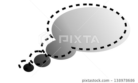 gray gradient speech bubble 138978686