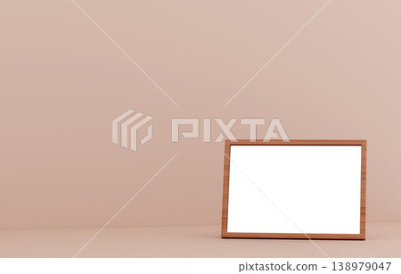 3D材質_相框_米色背景 3D材質_相框_米色背景 138979047